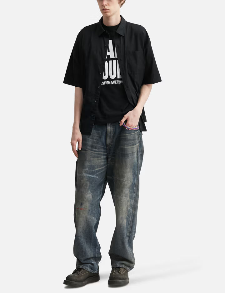 NEIGHBORHOOD X Katharine Hamnett BW Over Shirt Short Sleeves