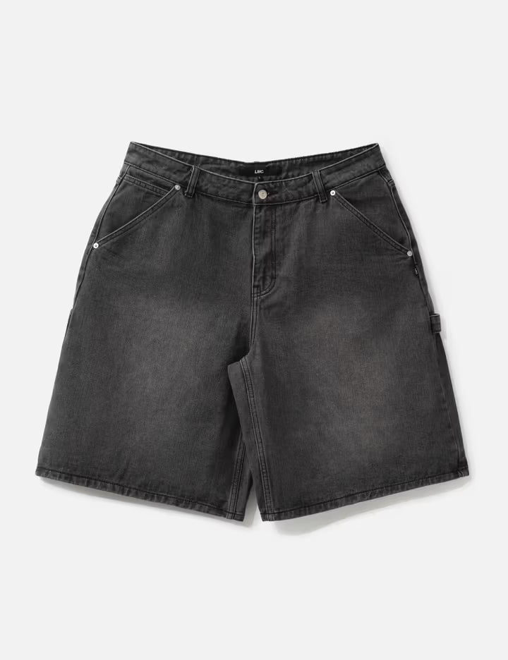 Brush Washed Denim Carpenter Shorts
