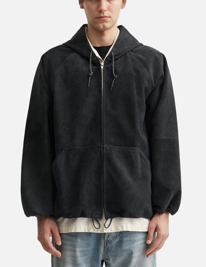 Goat Suede Hooded Jacket