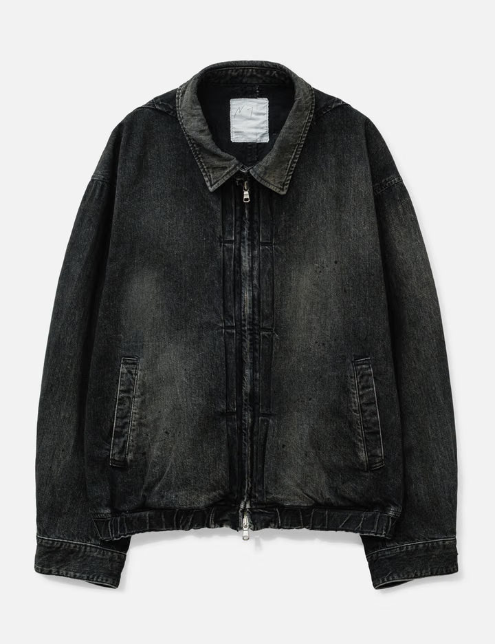 Aging Denim Tuck Jacket
