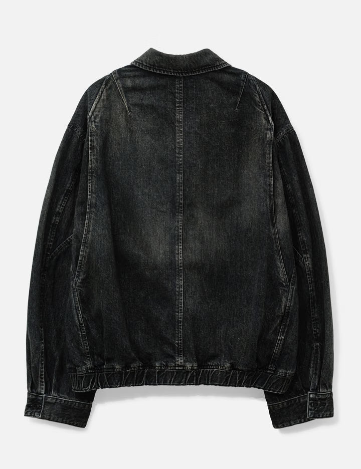Aging Denim Tuck Jacket