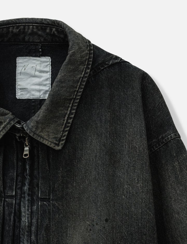 Aging Denim Tuck Jacket