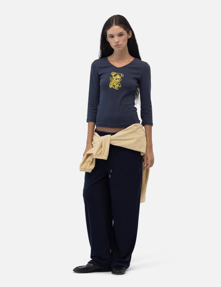 Angel Puppy V Neck 3/4 Sleeve