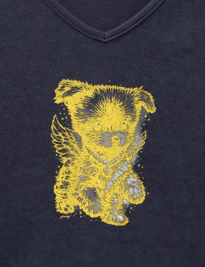 Angel Puppy V Neck 3/4 Sleeve