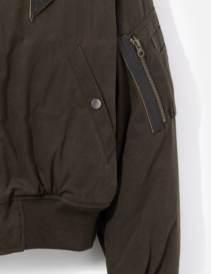 B-15 Leather Tab Sherpa Bomber