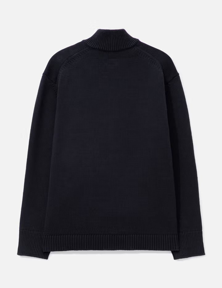 Cotton Mixed Zipped Cardigan