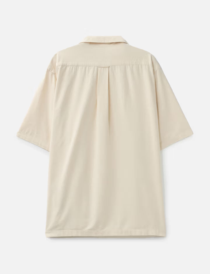 Silk Cotton Nep Open Collar Shirt