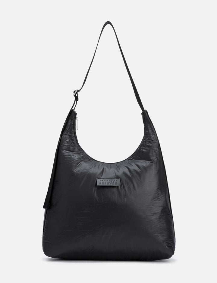 Crunched Nylon Shoulder Bag