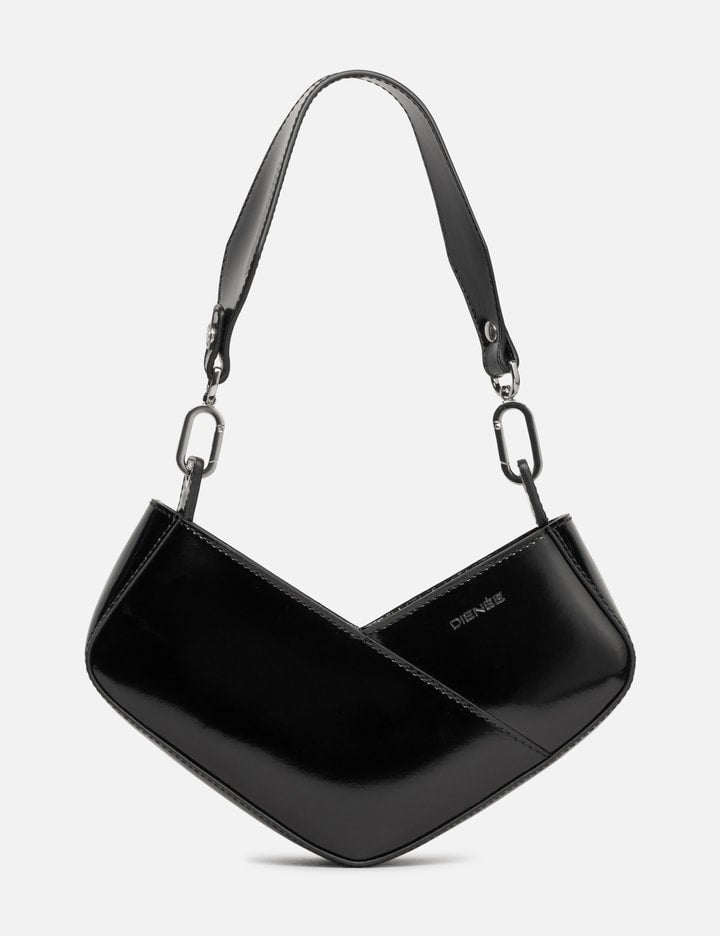 Venere Cube Mini Black Semi Patent Leather