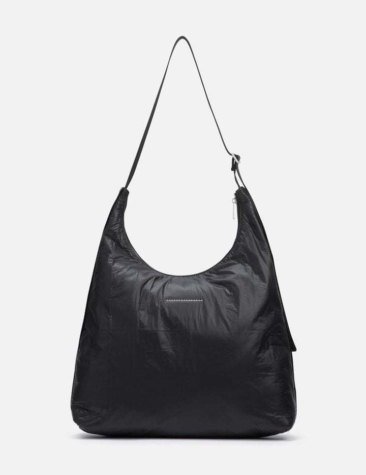 Crunched Nylon Shoulder Bag