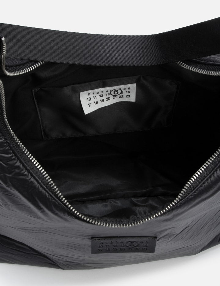 Crunched Nylon Shoulder Bag