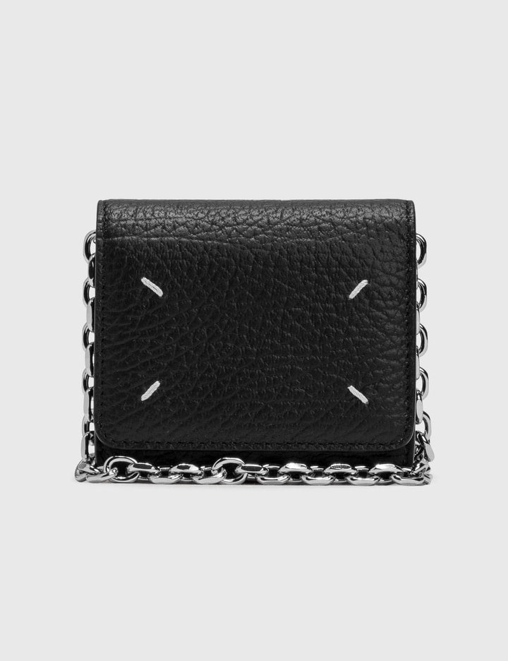 Small Four Stitches Chain Wallet