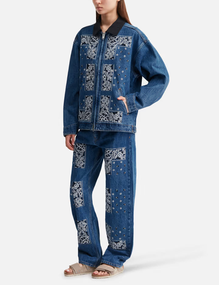 Bandana Embroidery Denim Jacket
