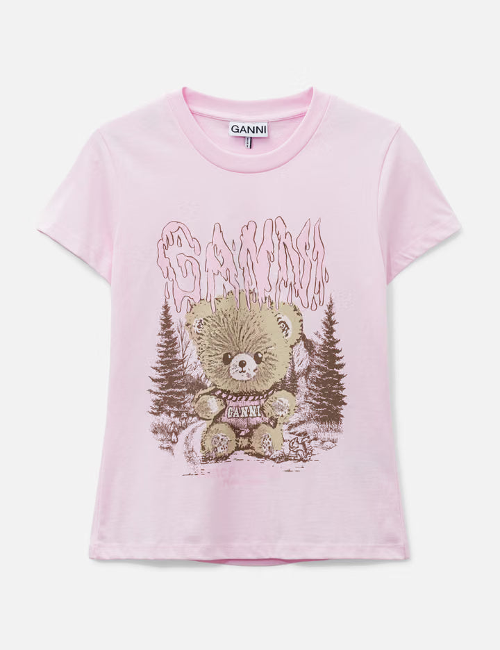 Baby Fit T-Shirt With Forest Teddy