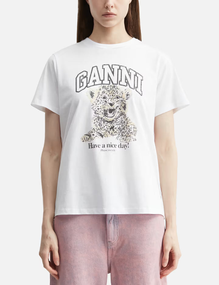 Basic Jersey Leopard Relaxed T-Shirt