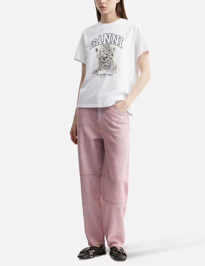 Basic Jersey Leopard Relaxed T-Shirt