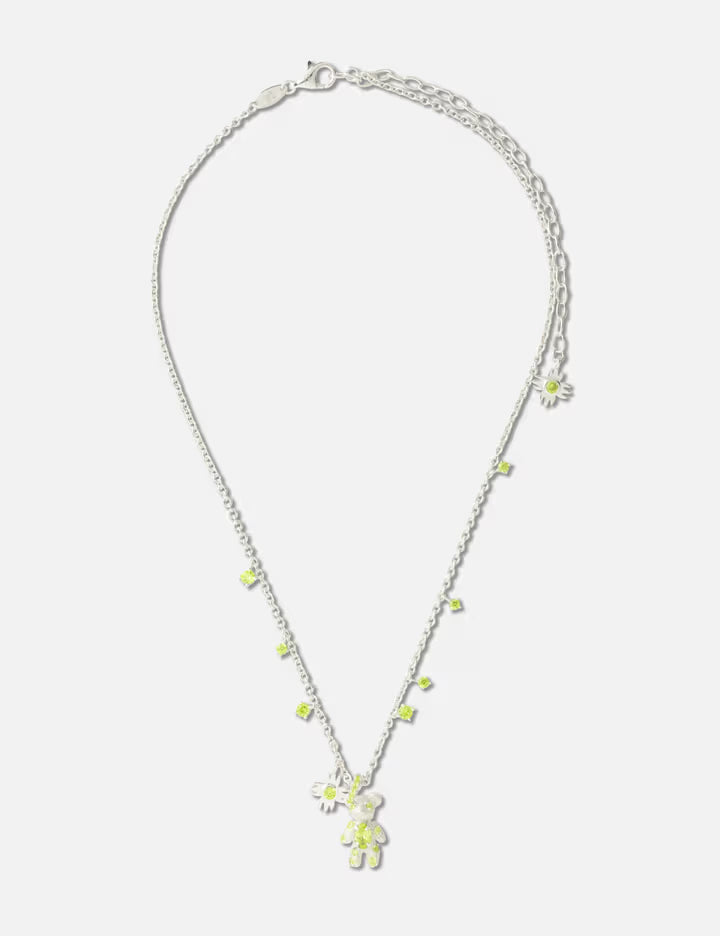 Bear Flower Zircon Necklace