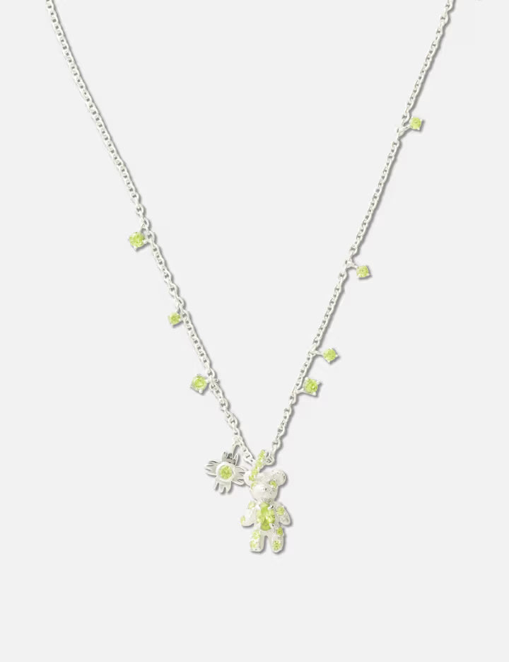 Bear Flower Zircon Necklace
