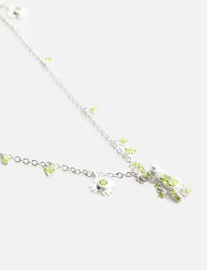 Bear Flower Zircon Necklace
