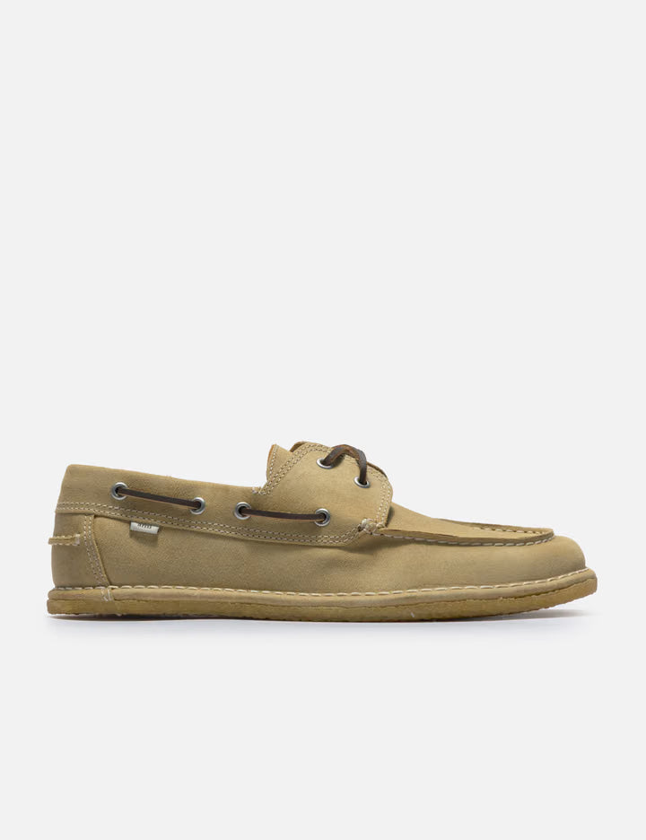 Beige Cow Leather Boat Shoes