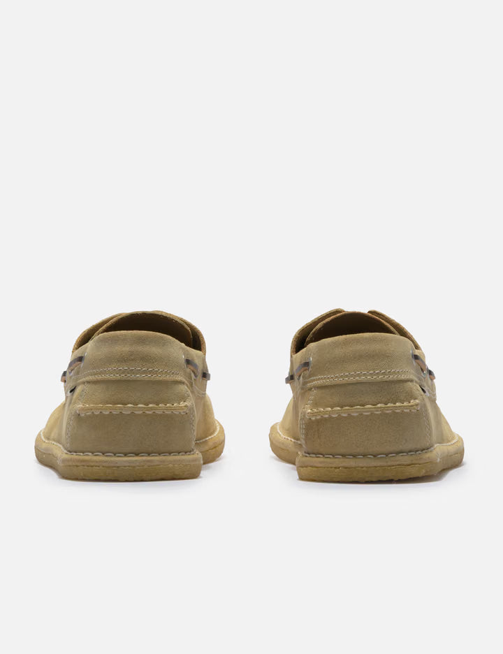 Beige Cow Leather Boat Shoes