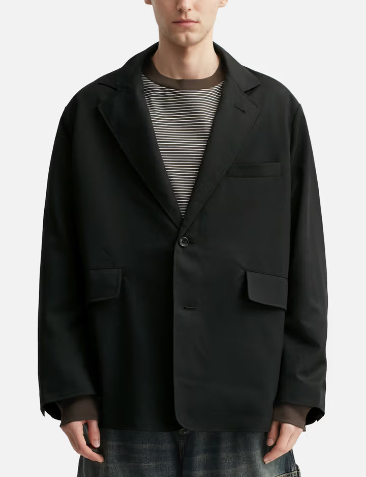Wool Gabardine City Uniform Tailored Jacket