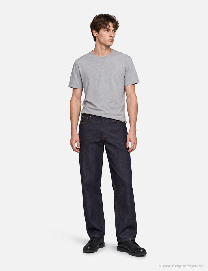 Blue Baggy-Fit Cotton Jeans