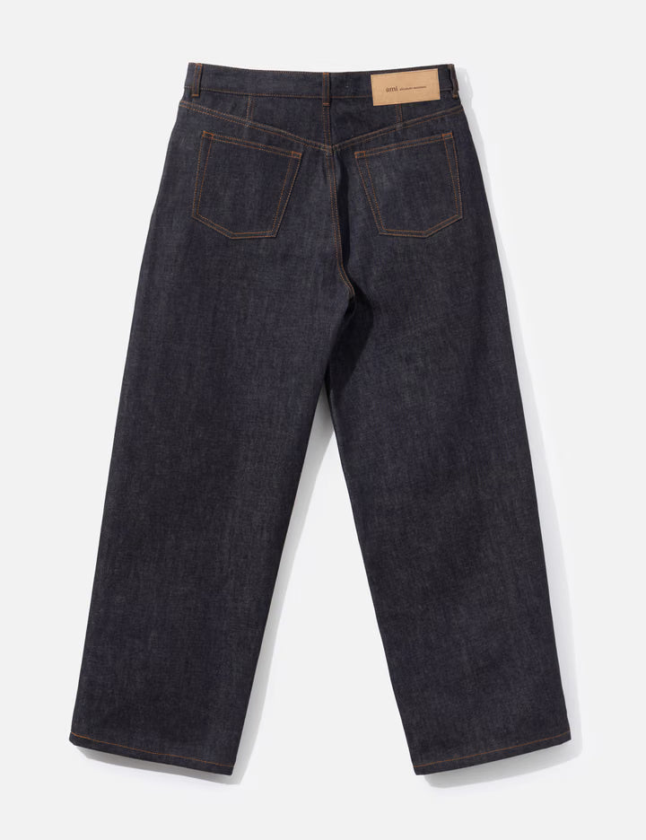 Blue Baggy-Fit Cotton Jeans