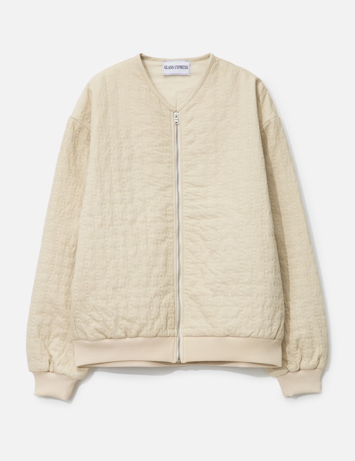 Ivory Poofy Bomber Jacket