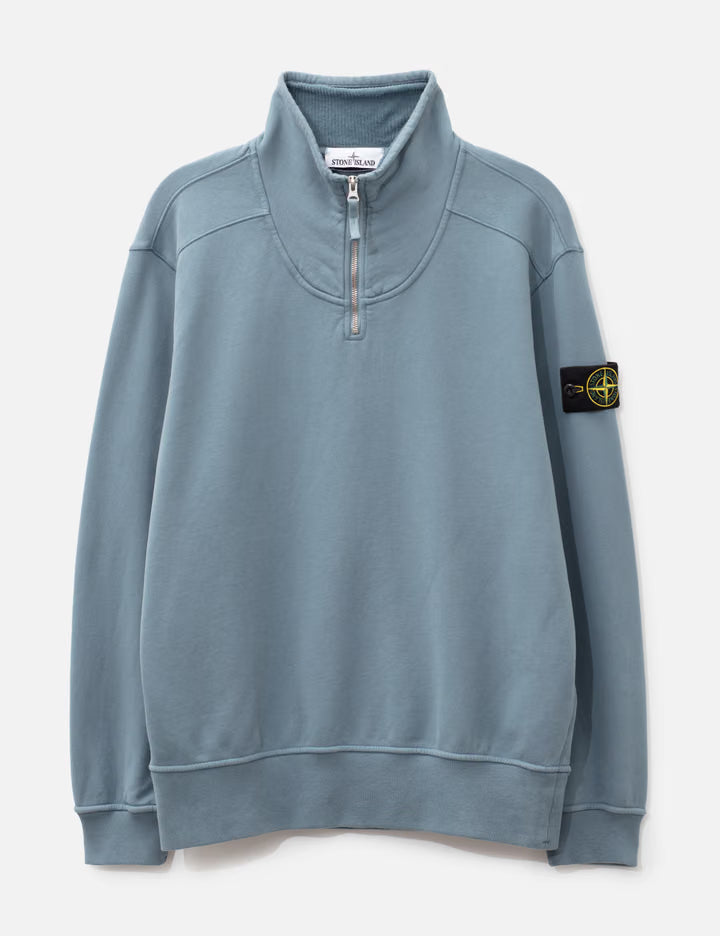Brushed Organic Cotton Fleece Comfort-Fit Half-Zip Sweatshirt