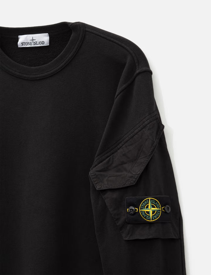 Brushed Organic Cotton Fleece Crewneck Sweatshirt