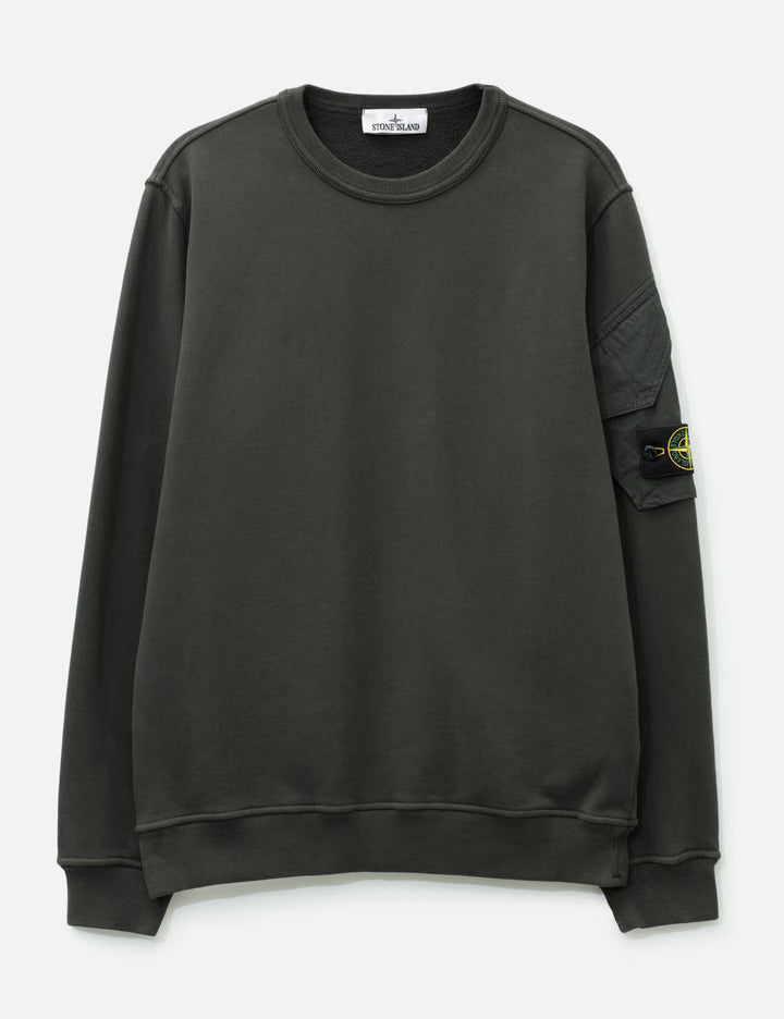 Brushed Organic Cotton Fleece Crewneck Sweatshirt