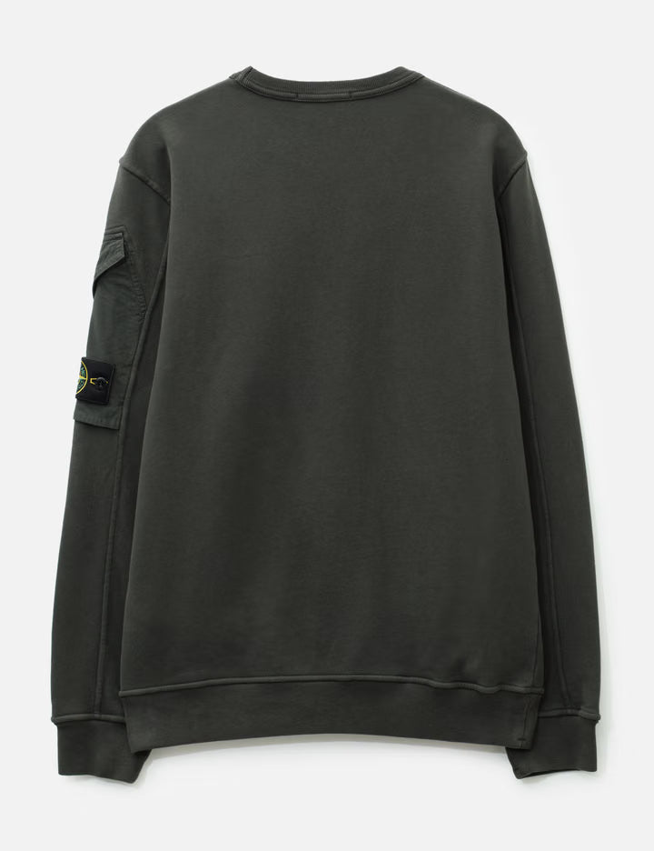 Brushed Organic Cotton Fleece Crewneck Sweatshirt