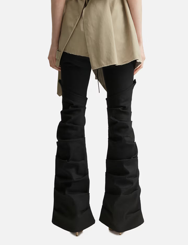Lace Up Side Tuck Pants