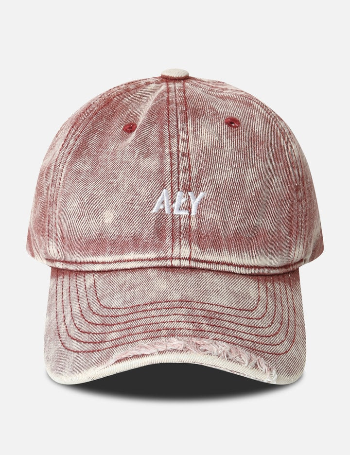 "Aly Distressed Logo Red" Washed Cap