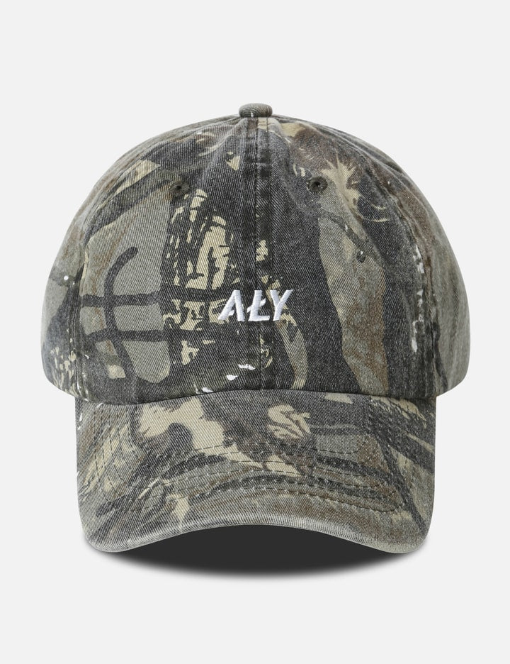 "Aly Distressed Logo Tree Camo" Washed Cap