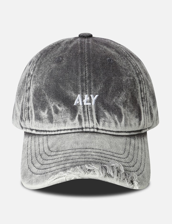 "Aly Distressed Logo Grey" Washed Cap