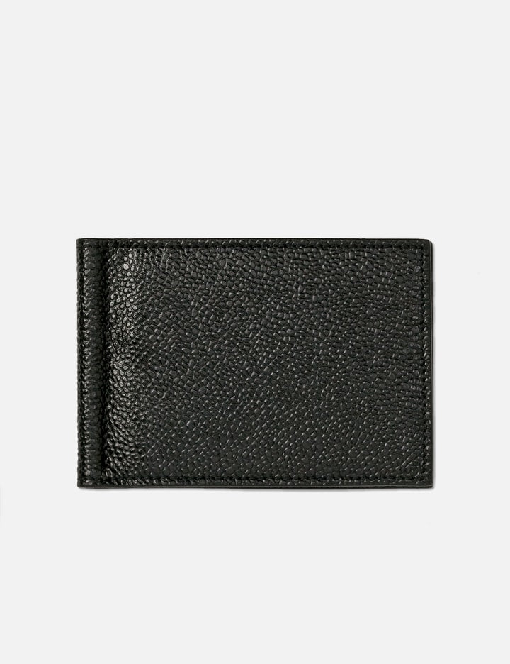 Money Clip Wallet in Black Pebble Grain