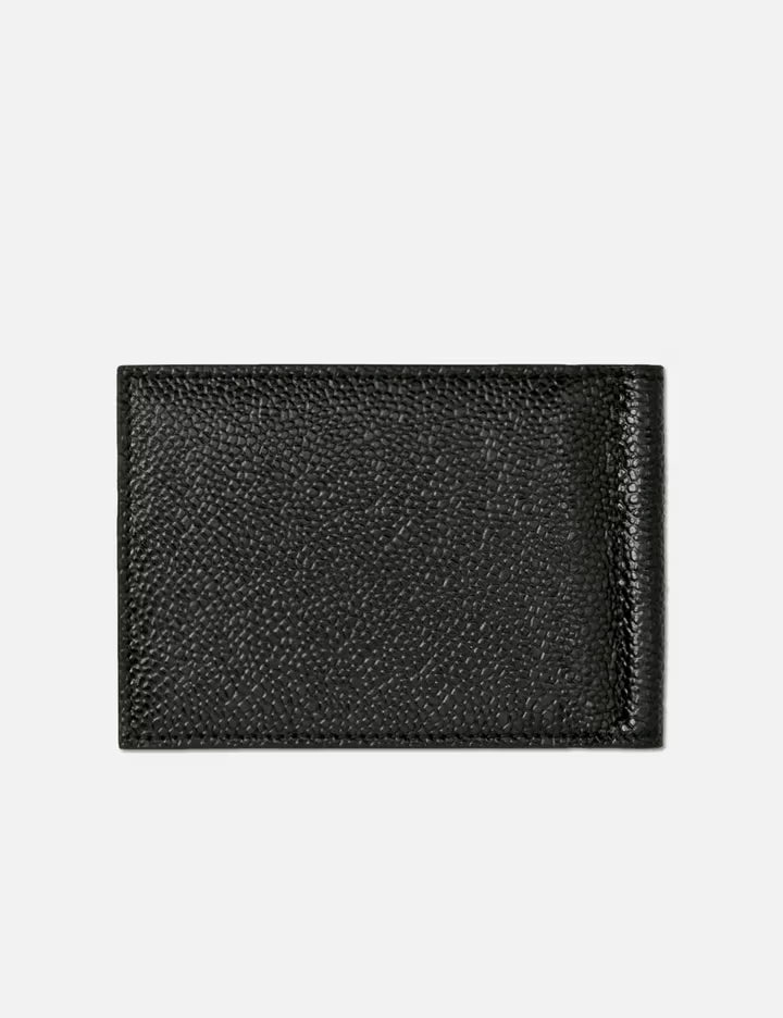 Money Clip Wallet In Black Pebble Grain