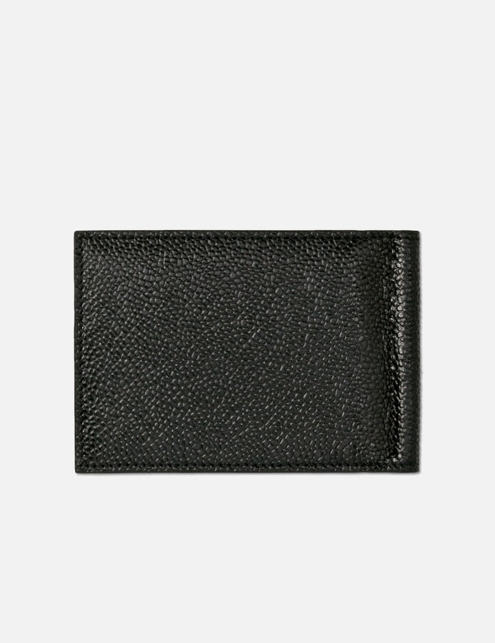 Money Clip Wallet in Black Pebble Grain