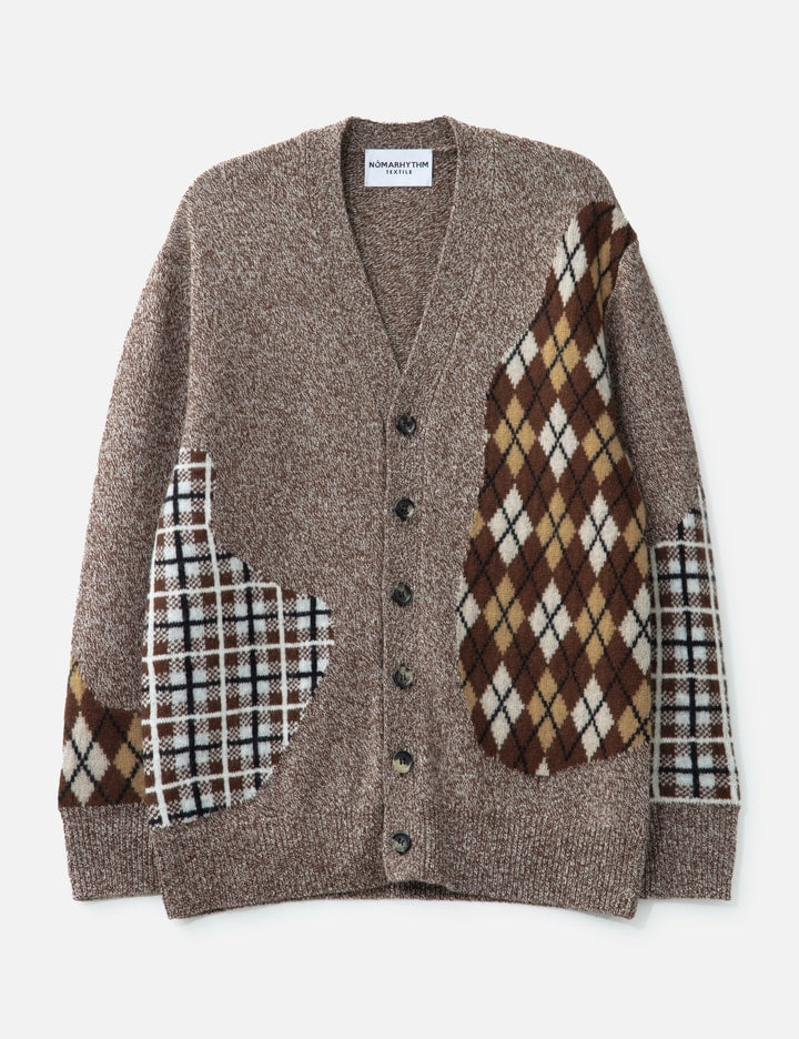 Argyle & Check Mix Cardigan