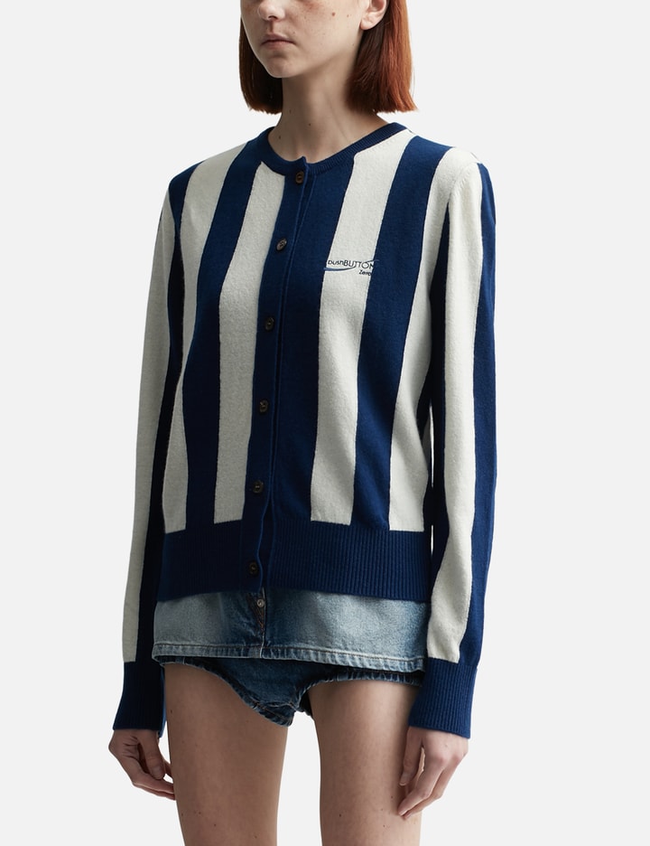 STRIPE BASIC LOGO CARDIGAN