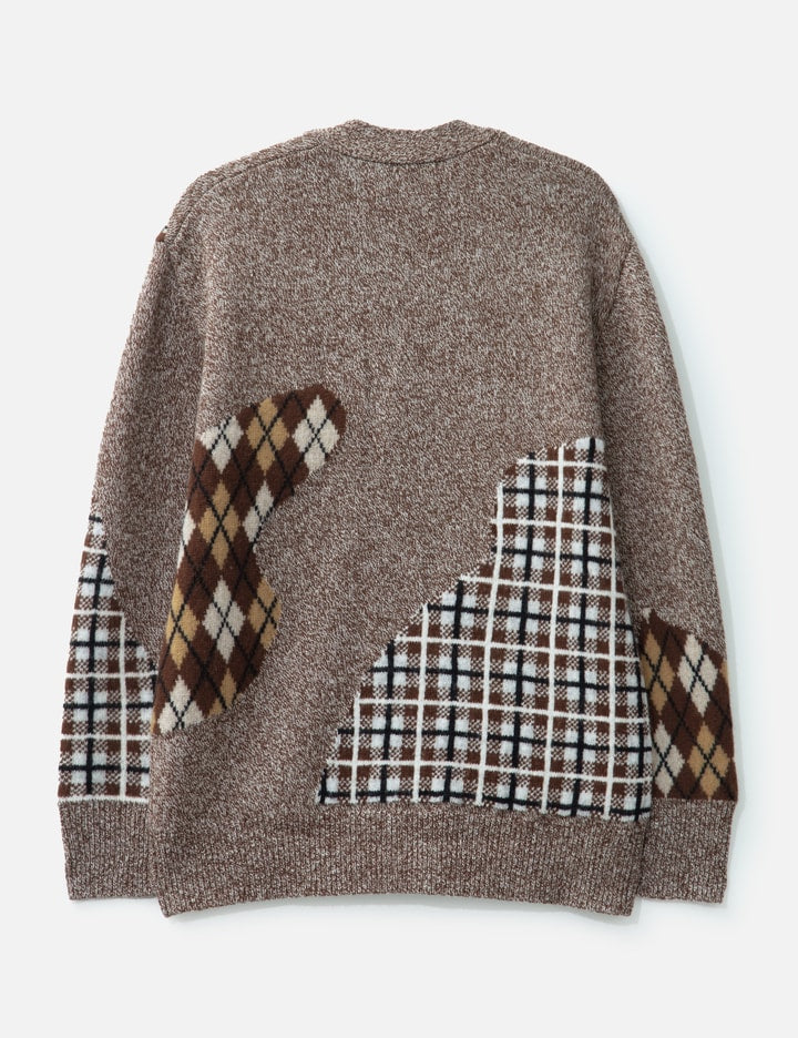 Argyle & Check Mix Cardigan