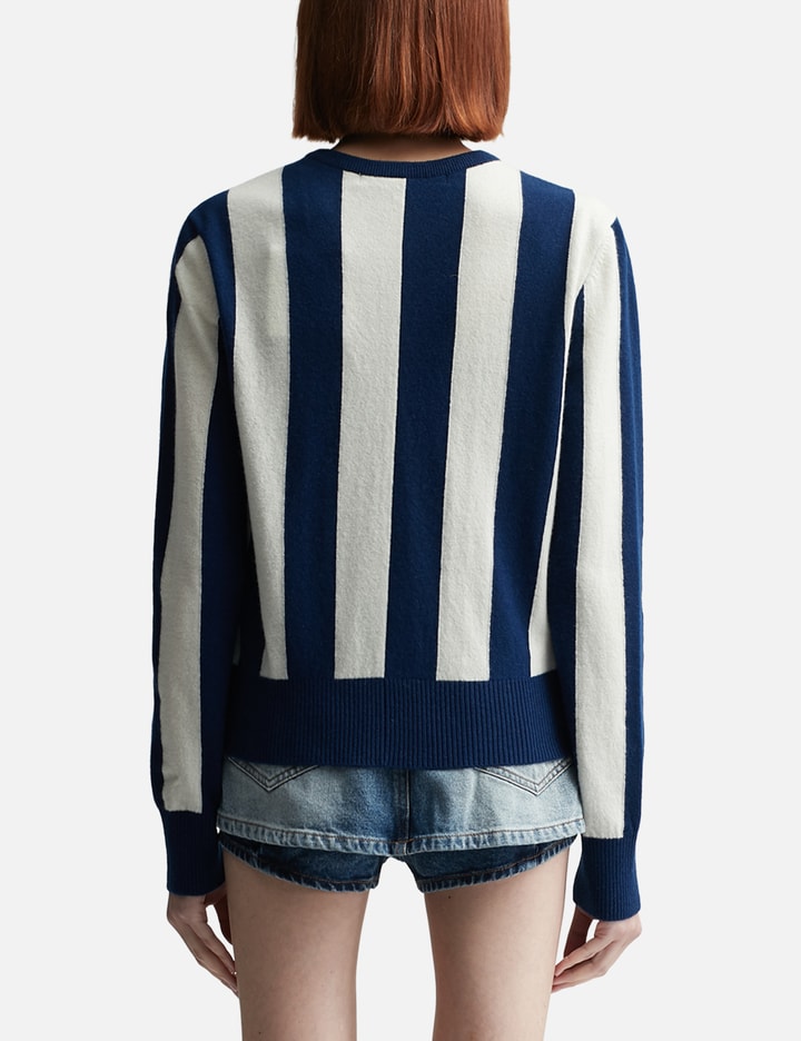 STRIPE BASIC LOGO CARDIGAN