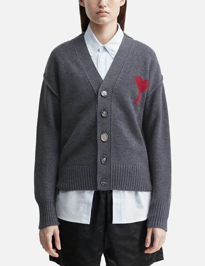 Cardigan With Contrasted Ami De Coeur