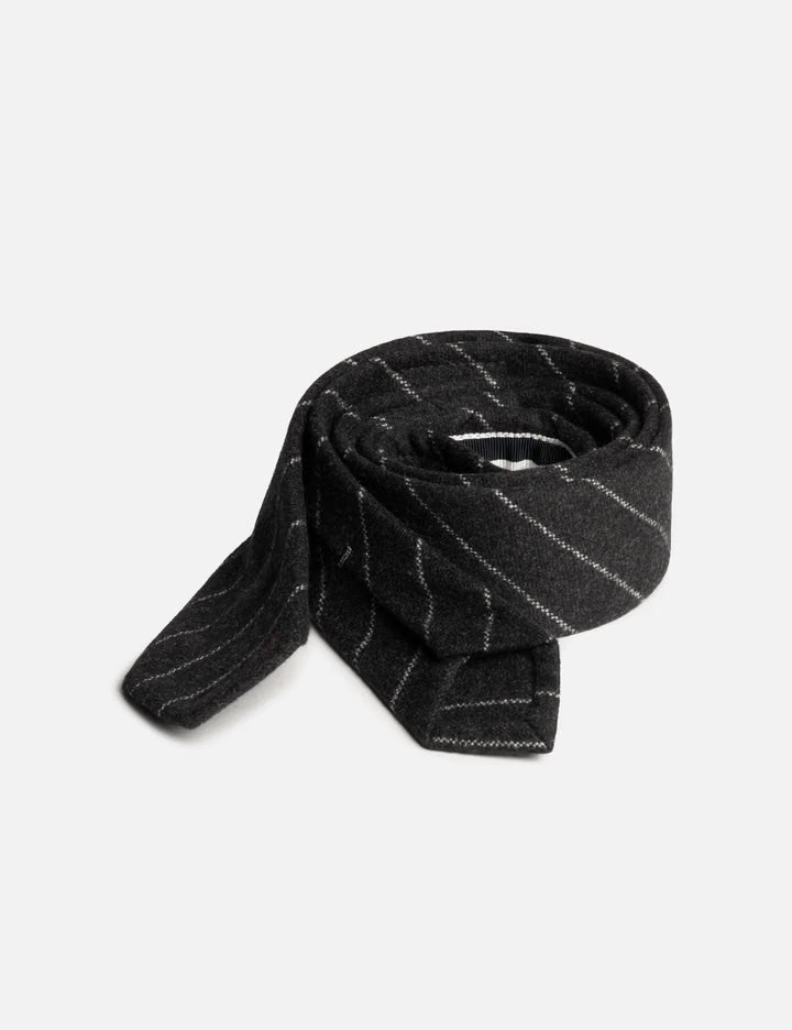Classic Tie In Chalk Stripe Flannel