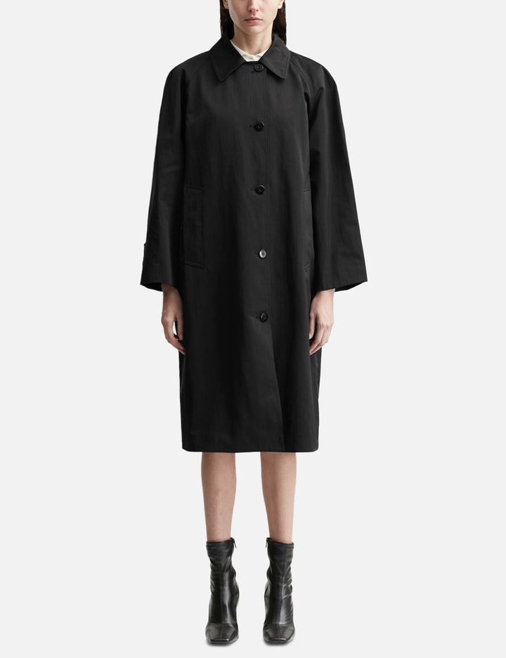 Nylon Volume Balmacaan Trench