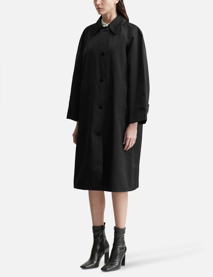 Nylon Volume Balmacaan Trench