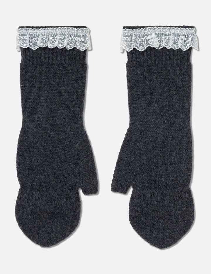 Compact Wool Lace Mittens