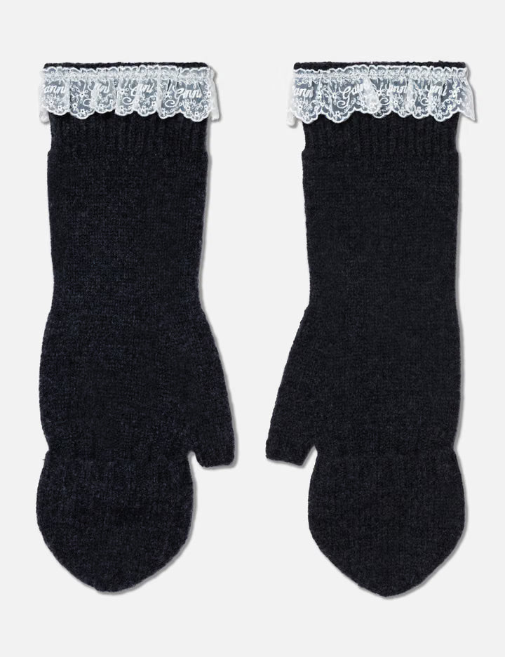 Compact Wool Lace Mittens